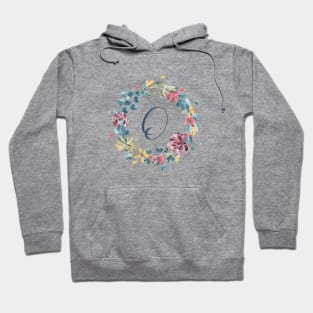 Floral Monogram O Colorful Full Blooms Hoodie